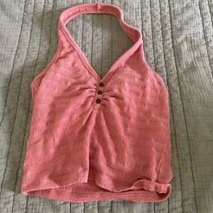 dark salmon colored hollister halter tank top /// size small